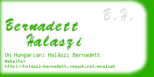 bernadett halaszi business card