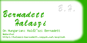 bernadett halaszi business card